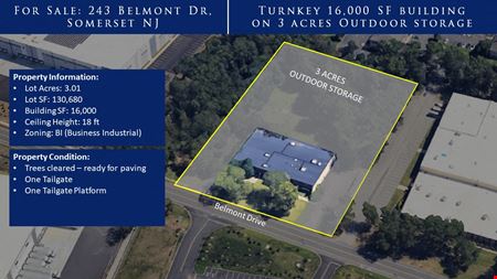 Industrial space for Sale at 243 Belmont. Somerset NJ in Franklin Township