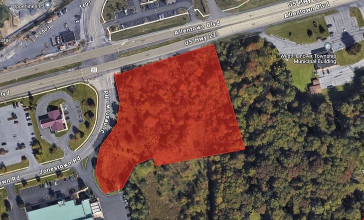 VacantLand space for Rent at SE Corner of Route 22 and Jonestown Rd in Harrisburg