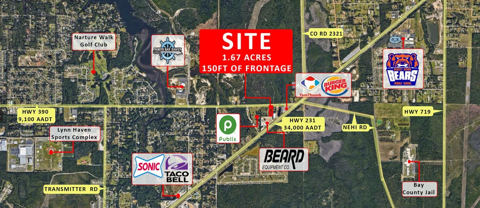 +/- 1.67 Acre Lot For Sale in Panama City, Florida