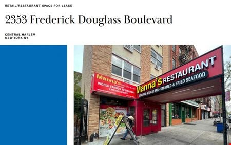 Unassigned space for Rent at 2353 Frederick Douglass Blvd in New York