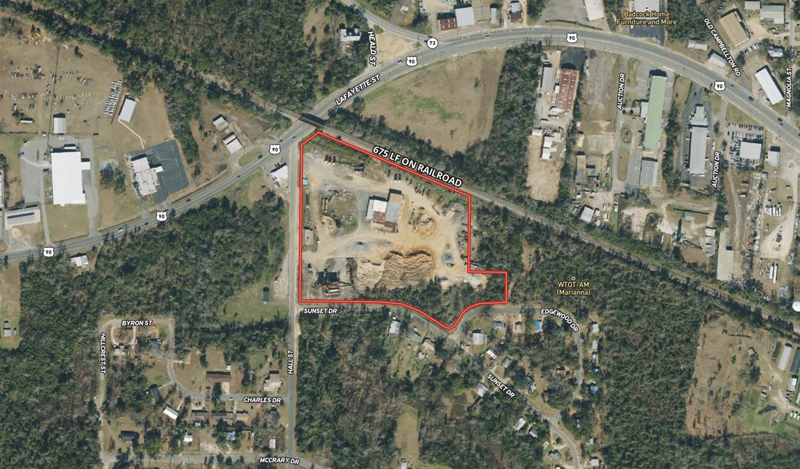 10 Acre Commercial Property with Office/Shop in Marianna, FL