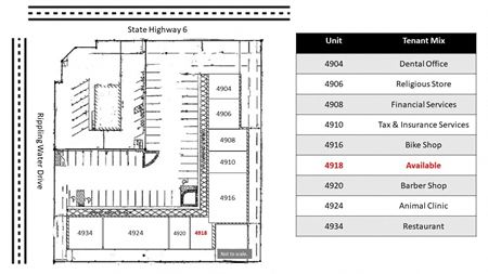 Retail space for Rent at 4904-4934 Hwy 6 N in Houston