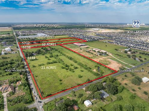 5-41 Acres: 5134 Katy Hockley Rd & Stockdick School Rd, Katy, TX 77493