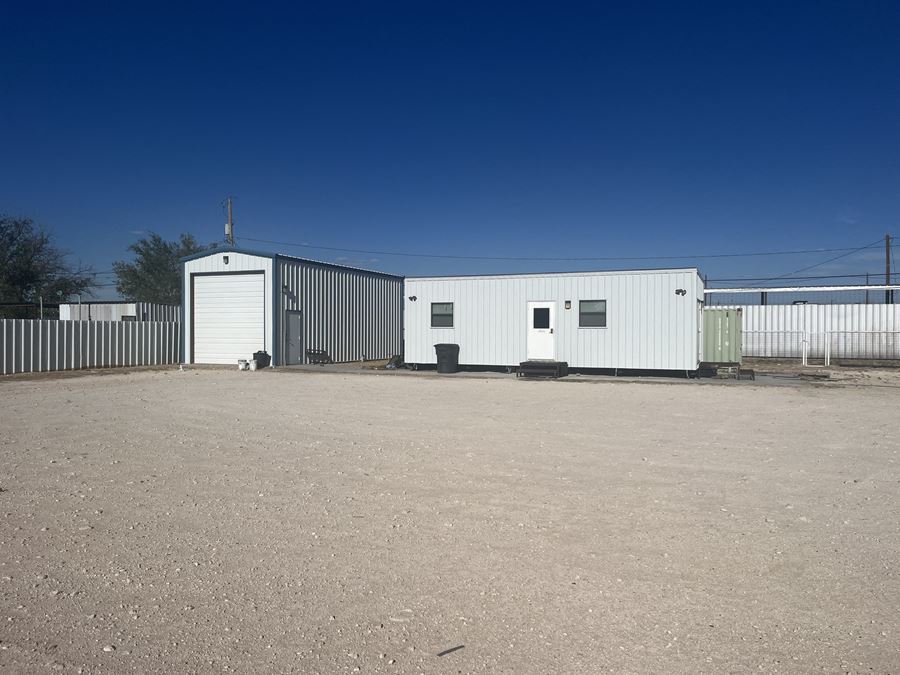 Shop & Office with Fenced Lot in Kermit, TX