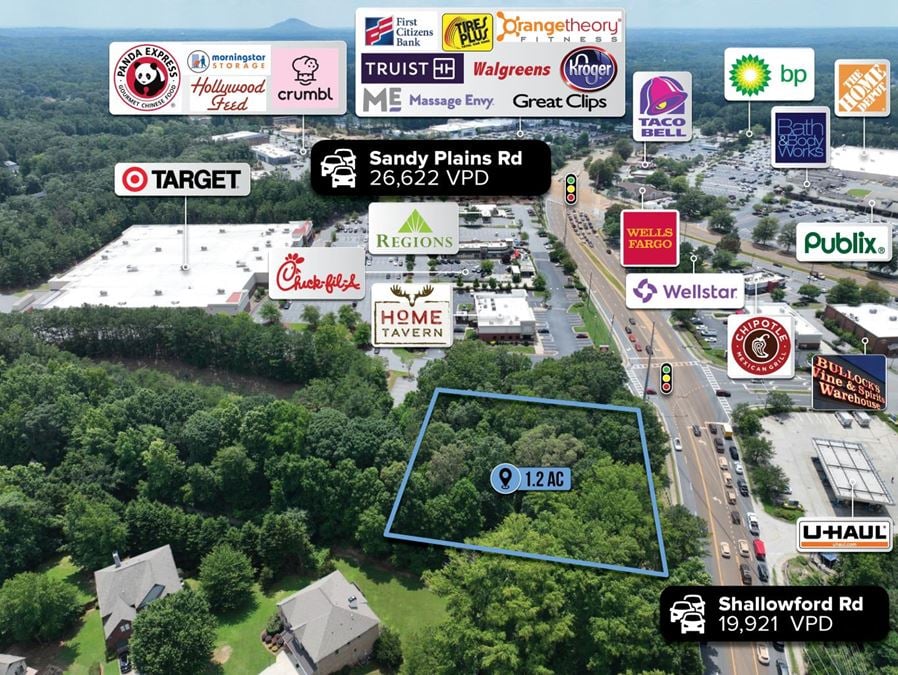 $1 Auction - 1.2 Acre Parcel | Target Shadow | 19K VPD | Marietta, GA Cemetery