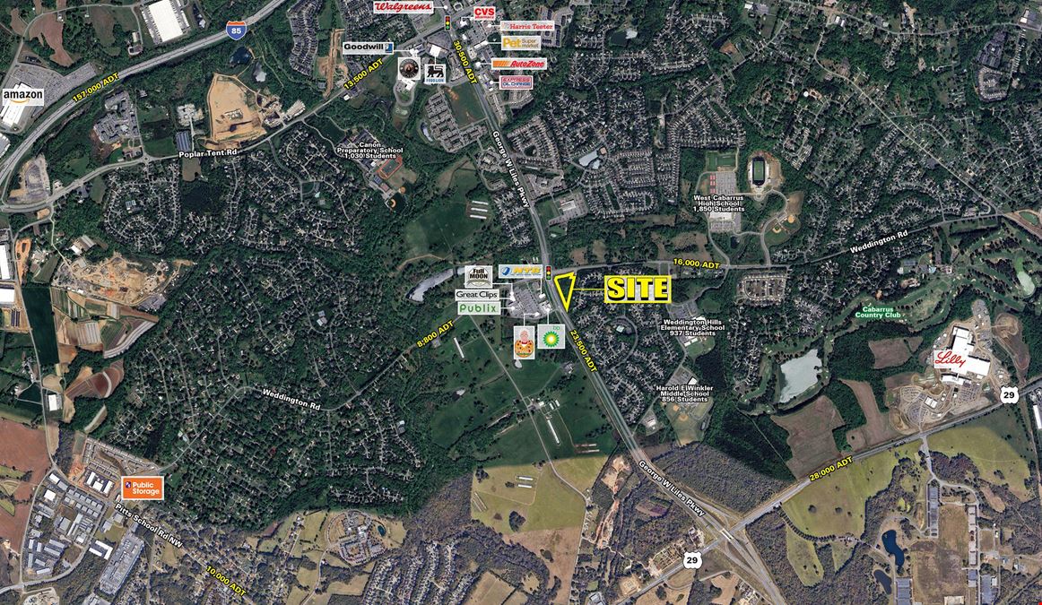 Weddington Rd & George W Liles Pkwy