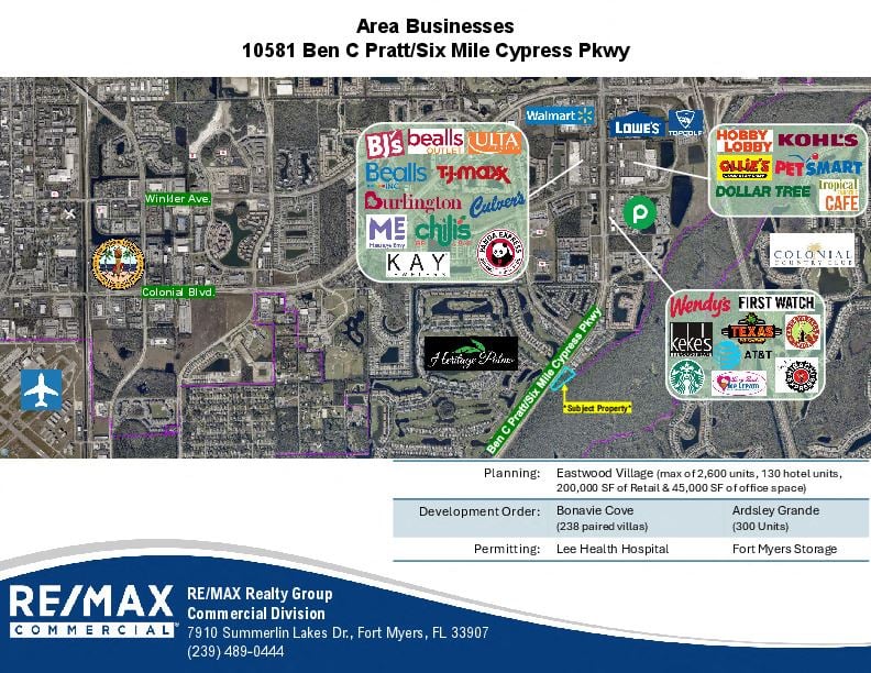 3.82 Acres on Six Mile Cypress Parkway Commercial Parcel