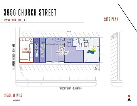 Retail space for Rent at 3956 Church Street in Evanston