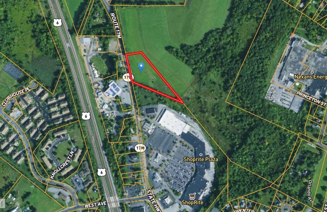 Water Sewer Village of Chester Retail Land for Sale