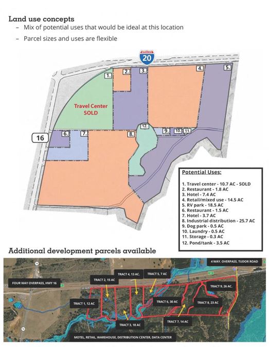 +/- 76 ac freeway development parcels