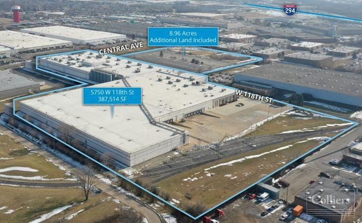 387,514 SF Available for Lease or Sale in Alsip