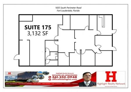 Office space for Rent at 1801 South Perimeter Road in Fort Lauderdale