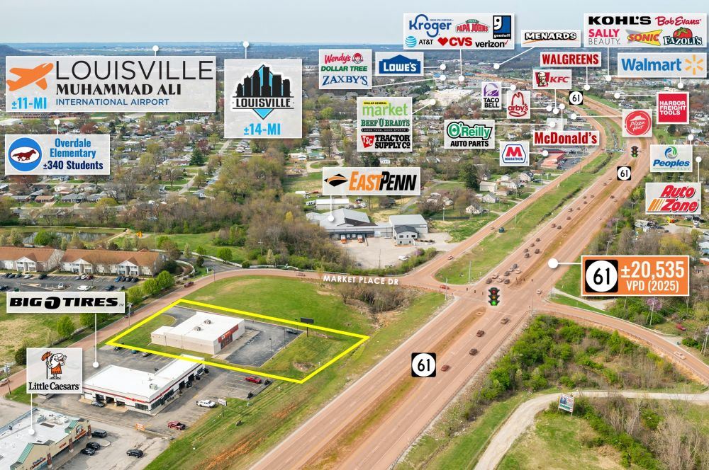 REIT Sale | Former Advance Auto Parts | 20K VPD | Louisville MSA | Built 2009