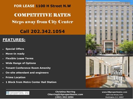 Office space for Rent at 1100 H Street North West in Washington