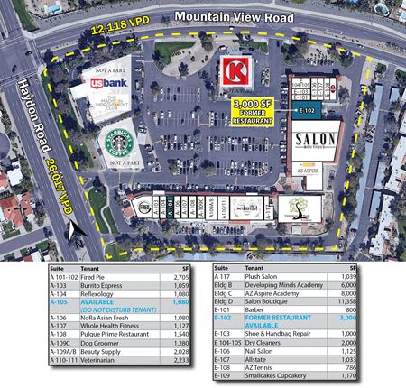 Retail space for Rent at 9619-9699 N Hayden Road in Scottsdale