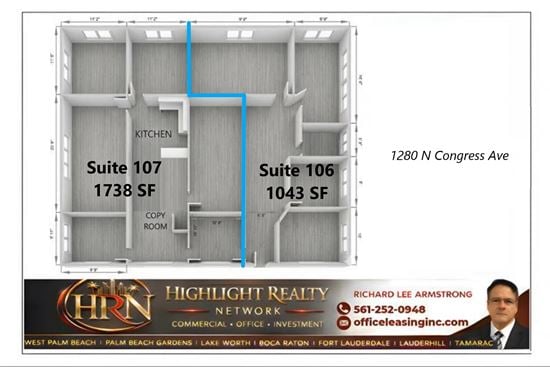 2781 SF Suite 106-107 Professional and Medical Office Space