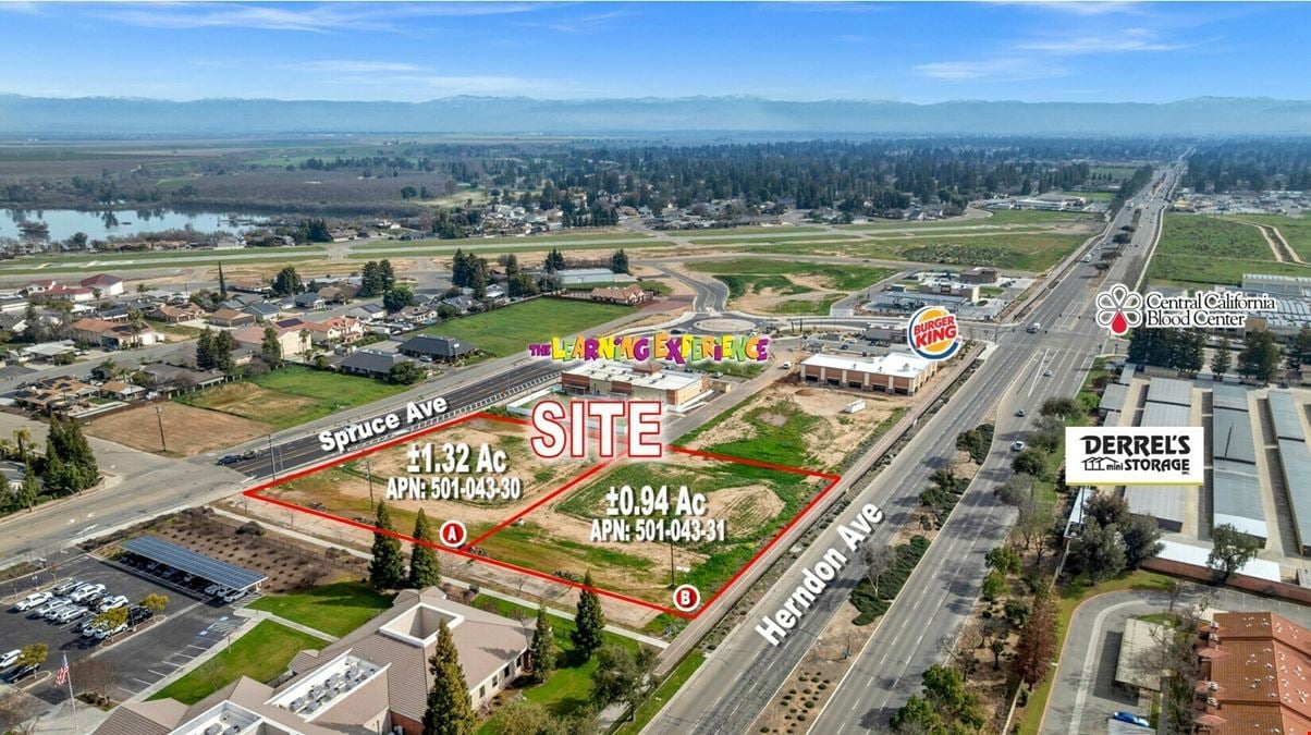 (2) Commercial Lots Located in Northwest Fresno, CA