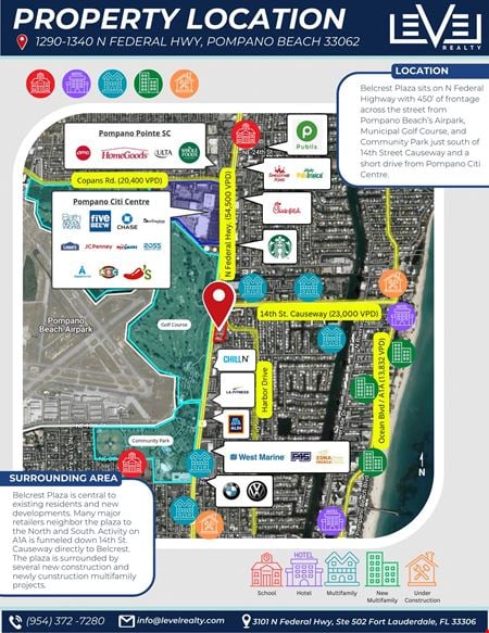 Retail space for Rent at 1260-1340 N Federal Hwy in Pompano Beach