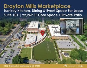 Turnkey Restaurant & Kitchen Space | Drayton Mills Marketplace | ±2,269 SF