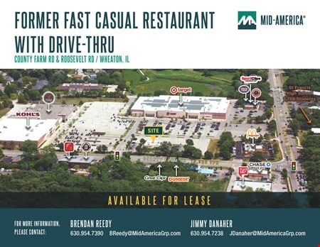 Retail space for Rent at  County Farm Rd & Roosevelt Rd in Wheaton
