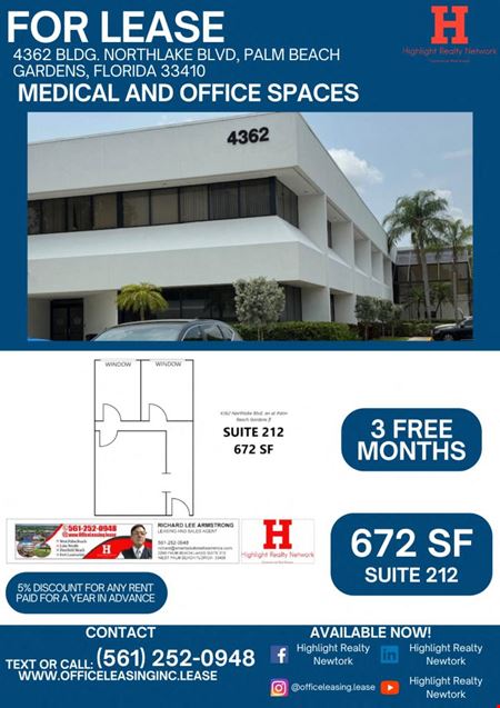 Office space for Rent at 4362 Northlake Blvd in Palm Beach Gardens