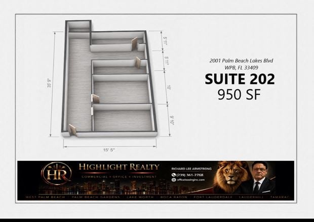 950 SF Suite 202 Professional and Medical Office Space