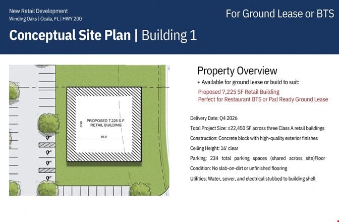 Winding Oaks Commercial Build-To-Suit Fronting SR 200