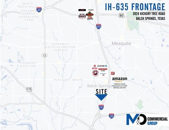 9.5 Acres Off I-635 in Balch Springs, TX