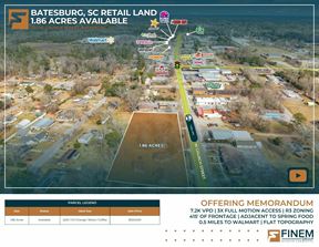 Batesburg-Leesville Retail Land | 1.86 Acres