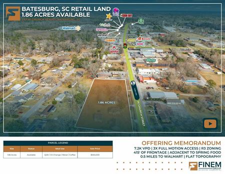 VacantLand space for Sale at 247 West Church Street in Batesburg-Leesville