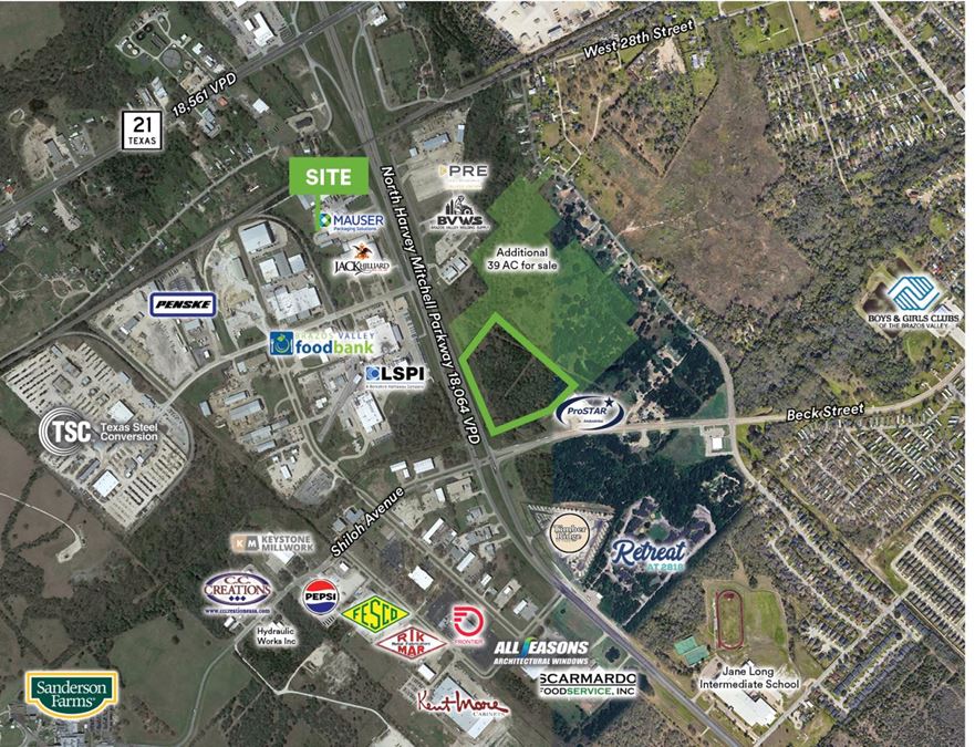 13.71 AC - N. Harvey Mitchell Pkwy