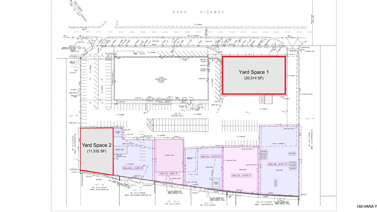 Available Yard Spaces