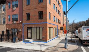600 SF | 115 Rogers Avenue | Prime Corner Retail Space With Brand New Glass Storefront for Lease