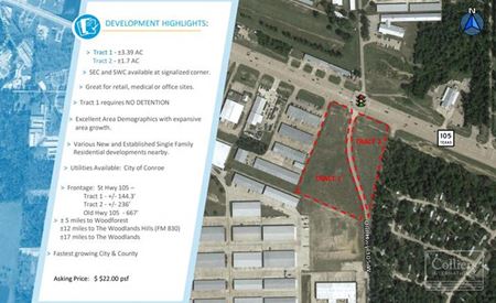For Sale | ±3.39 Acres and ±1.7 Acres on SH 105 & Old Hwy 105 W - Conroe