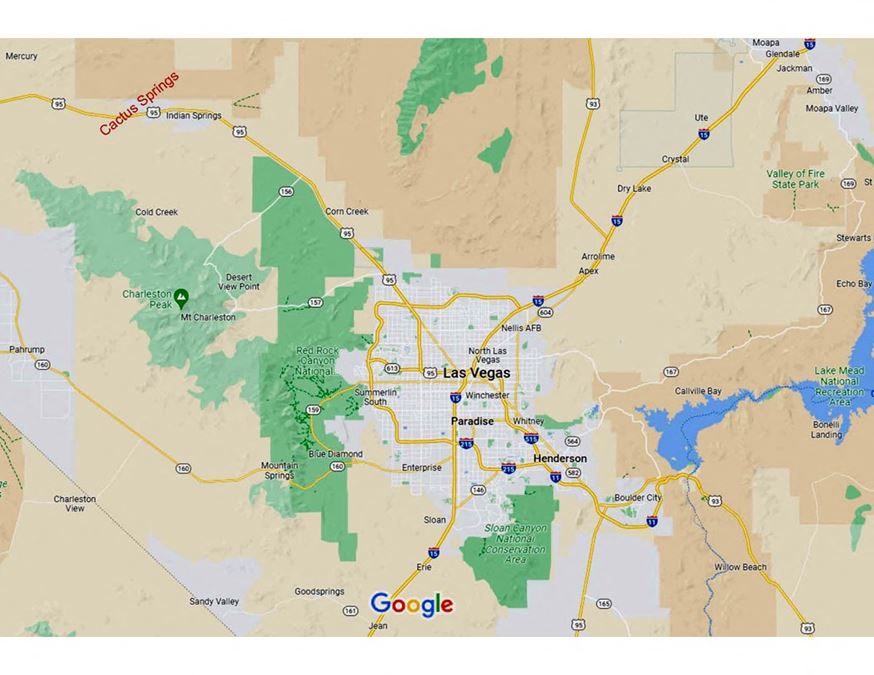 +/- 49.75 Acres - Bordered by Creech Air Force Base