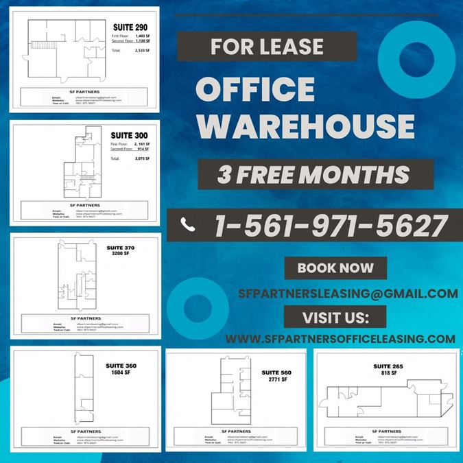 3 Office Warehouse Available in Louisville, KY