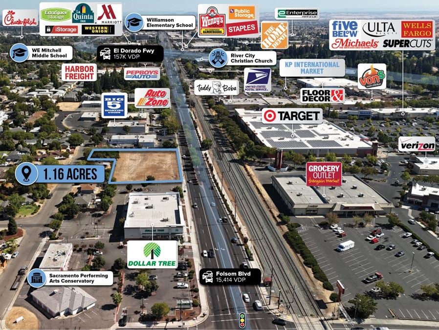 $1 Auction – Target & Walmart Shadow  1.16 Acres | Sacramento MSA | 15K VPD