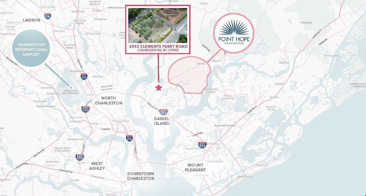 2563 Clements Ferry Rd | Two (+/-) 1.45 AC Outparcels | Ground Lease or BTS