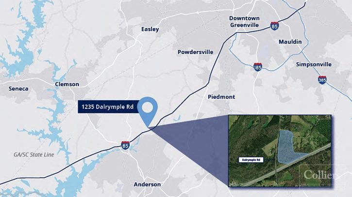 20 Acres For Sale with I-85 Frontage on Dalrymple Road