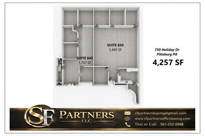 4257 SF Suite 650 Professional Office/ Medical Space Available in Pittsburgh, PA 15220