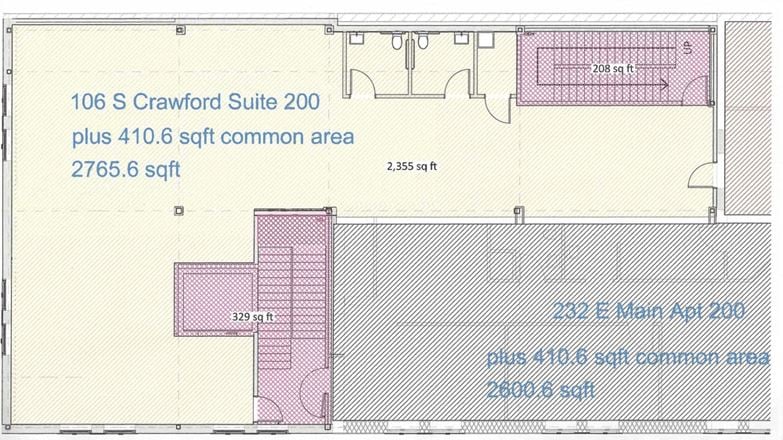 230, 232 E. Main Street, 102 and 106 S. Crawford