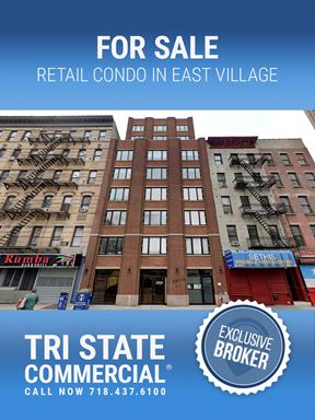 2,500 SF | 189 Avenue C | Retail Condo For Sale - New York