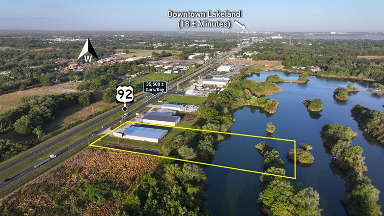 10,800 SF Retail-Warehouse on 3.12 Acres Zoned LCC - Lakeland