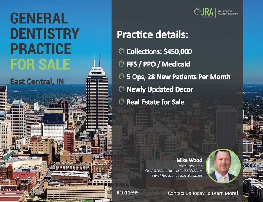 #1011699 - General Dentistry Practice for Sale - East Central IN 