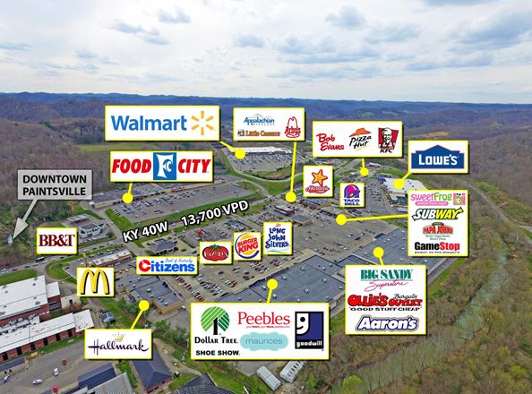Retail space for Rent at KY-40W in Paintsville