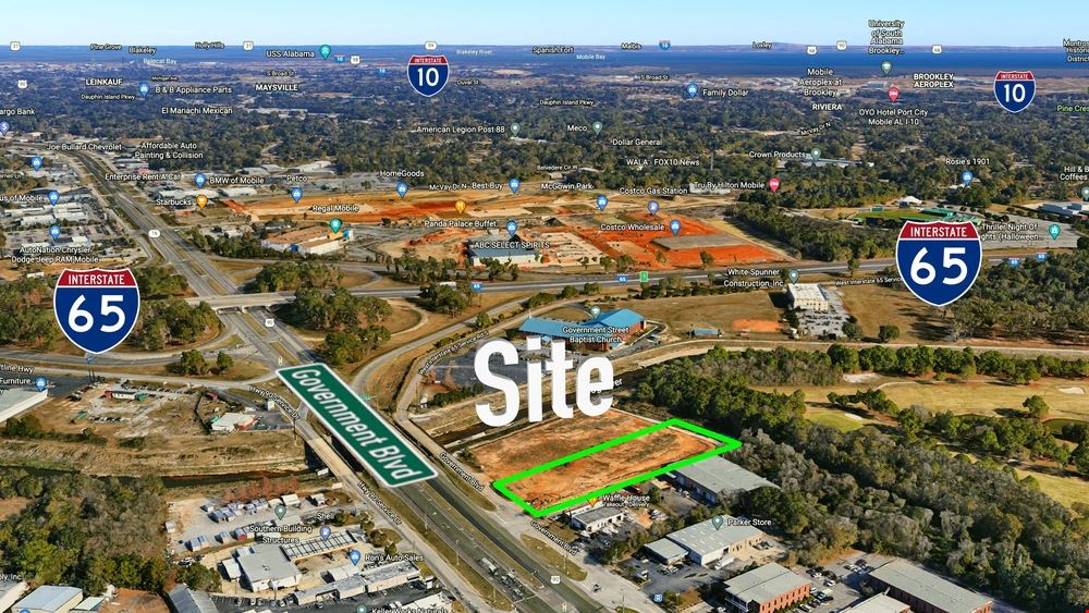 1.63 Acres For Sale off Government Boulevard and Interstate 65