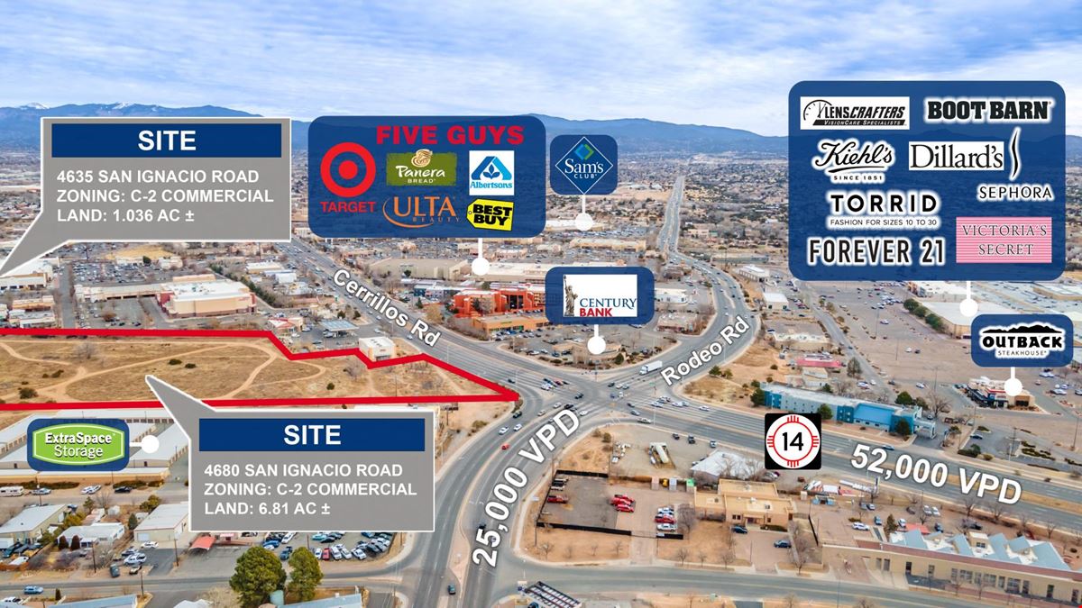 Prime Commercial Land at Cerrillos and Airport