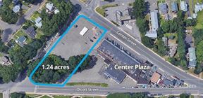 Land development site for lease in Manchester, CT next to a retail plaza