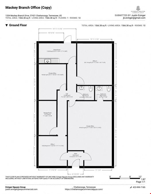 Medical or Business Office Space - 1334 Mackey Branch Drive Suite 101