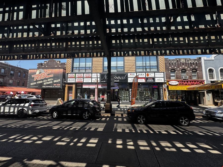10,000 SF | 271-273 Brighton Beach Avenue | Retail Space with High Ceilings for Lease